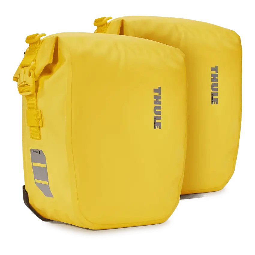 Thule Shield vattentät cykelväska 2x13L gul