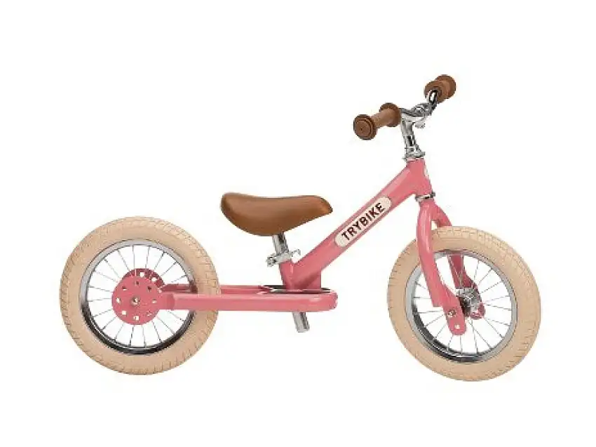 Trybike Balanscykel / Springcykel 2 Hjul Vintage Pink