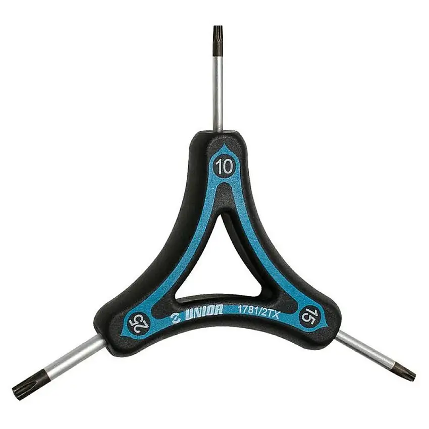 Unior Y-Nyckel med Torx nycklar T10, T15 och T25 Blue