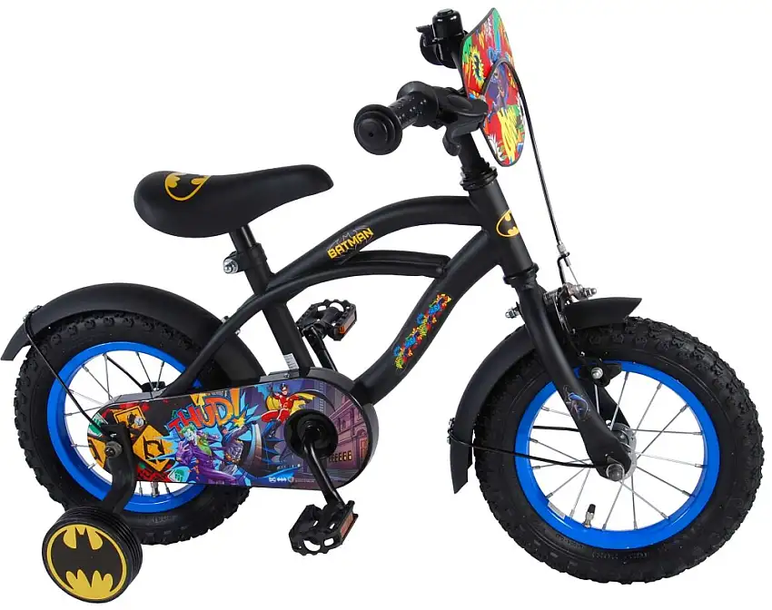 Volare Batman 12" pojkcykel med stÃ¶dhjul