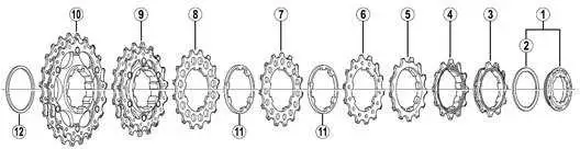 Bakdrev Shimano Kasset Cs6600/7800 11T Y1Z81100D