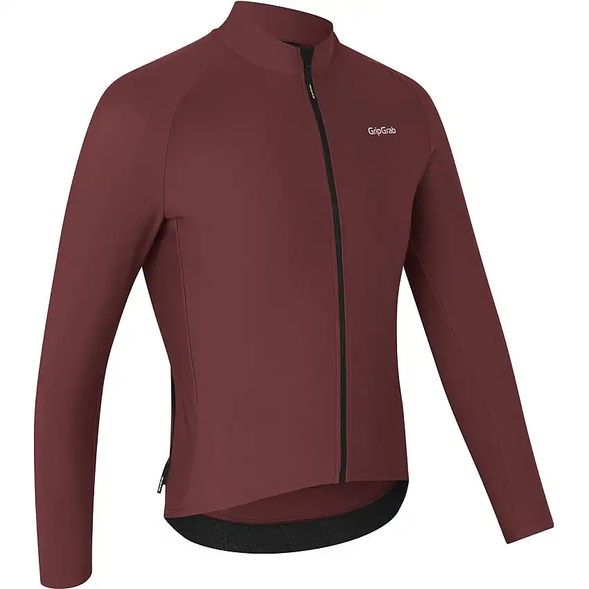 Cykeltröja GripGrab PACR Thermal Long Sleeve Jersey Dark Red