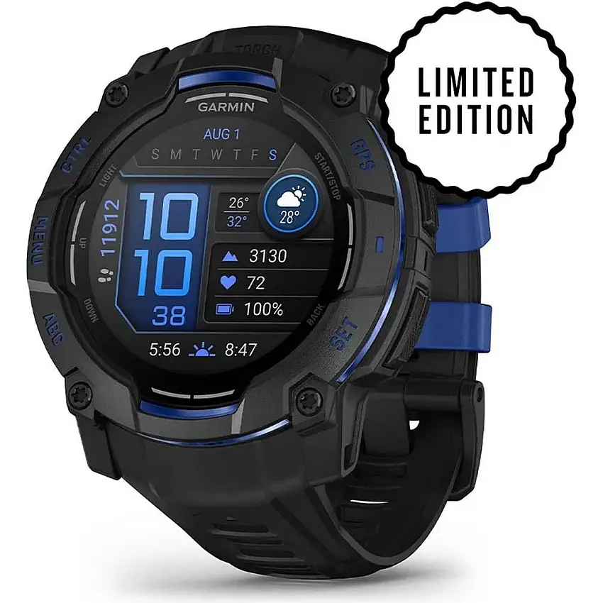 Träningsklocka Garmin Instinct 3 AMOLED 50mm Black/Blue