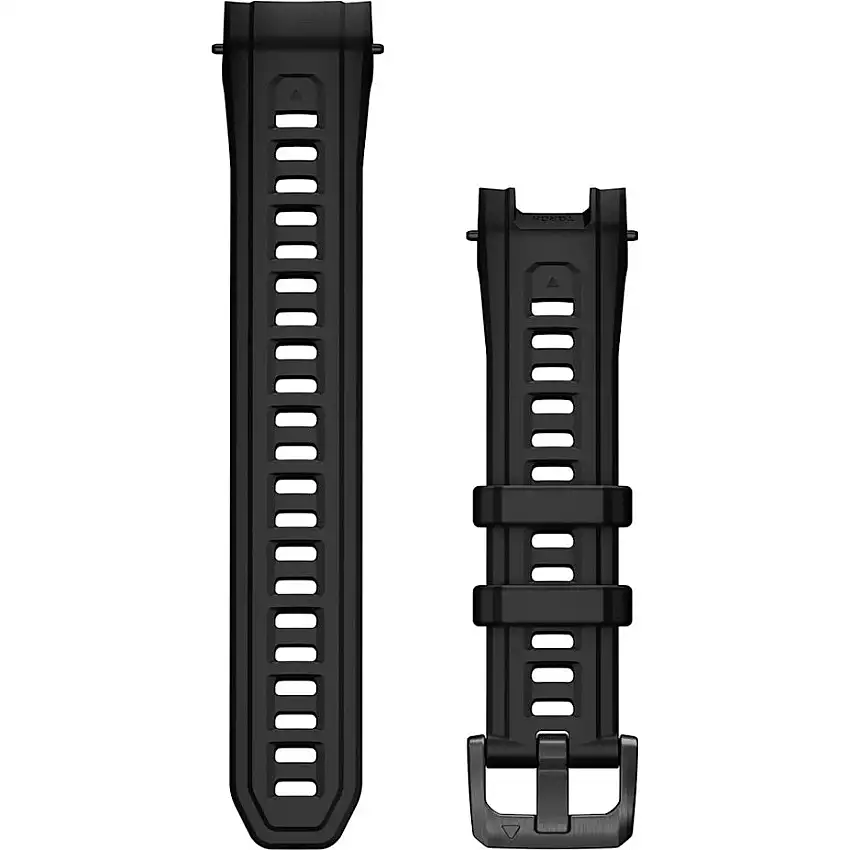 Armband Garmin 22mm (Instinct 3 - 45mm) Silikon Black/Metal