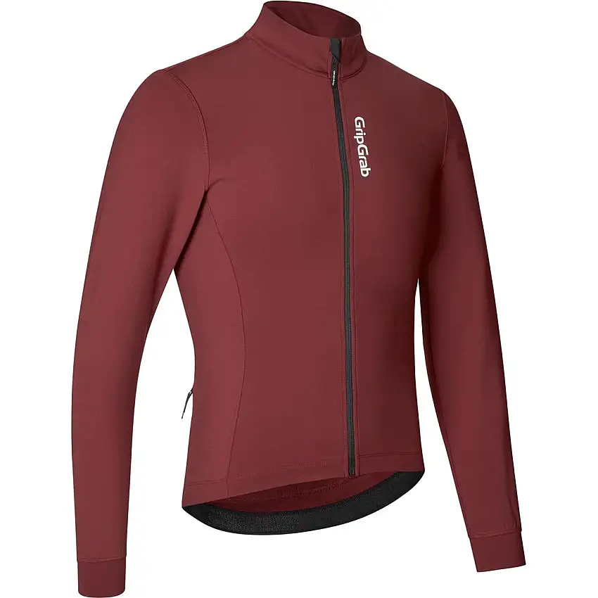 Cykeltröja GripGrab Jersey RIDE Thermal Long Sleeve Dark Red