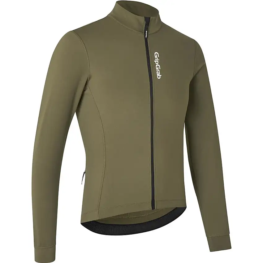 Cykeltröja GripGrab Jersey RIDE Thermal Long Sleeve Olive Green