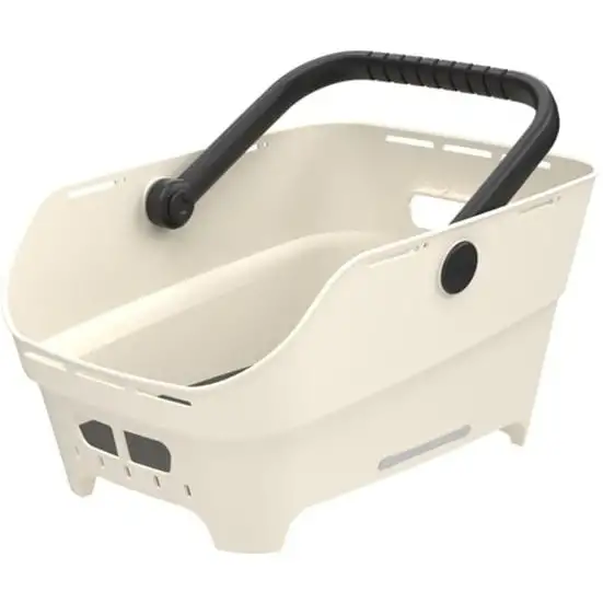 Cykelkorg Basil Cento Neo Bak Plast MIK Creme/Svart 21L
