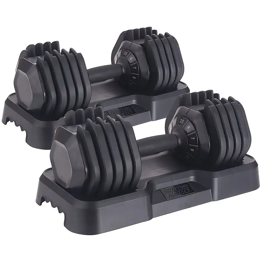 Justerbara Hantlar Master Fitness Nero