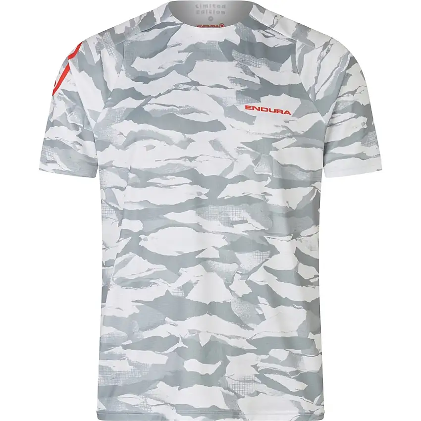 Cykeltröja Endura Mountain Camo Ltd S/S Tee Haar Grey