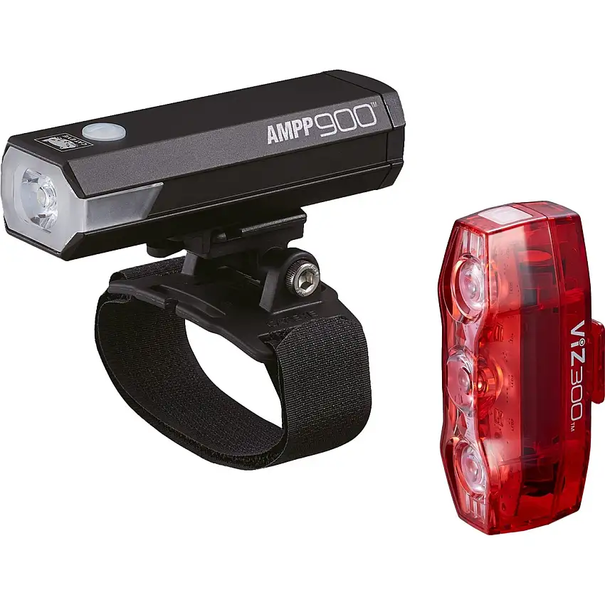 Belysningsset Cateye Ampp900&Viz300 (USB-C)