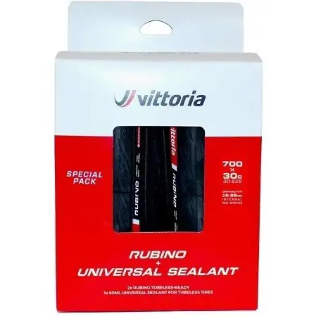 Däckpaket Vittoria Rubino V G2 TLR Black 30-622