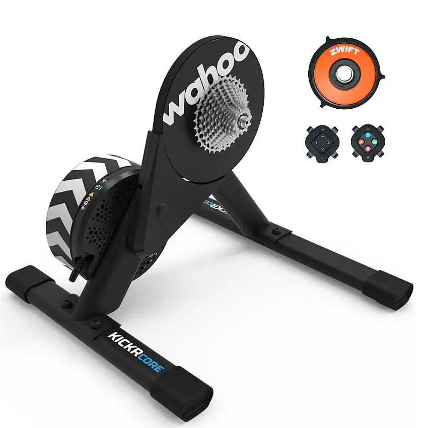 Direktdriven Trainer Wahoo KICKR CORE 2 with 11s Cassette & Zwift Click & Cog Upgrade Pack