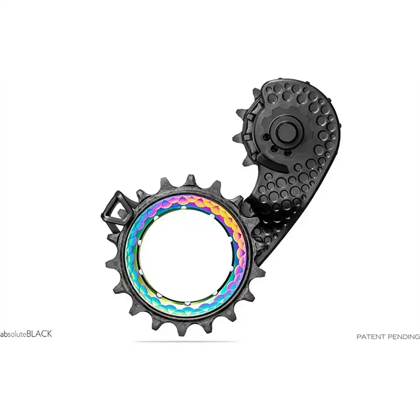 absoluteBLACK HOLLOWcage För SRAM AXS Road Rainbow