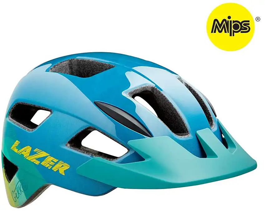 Cykelhjälm Lazer Gekko MIPS blå/gul