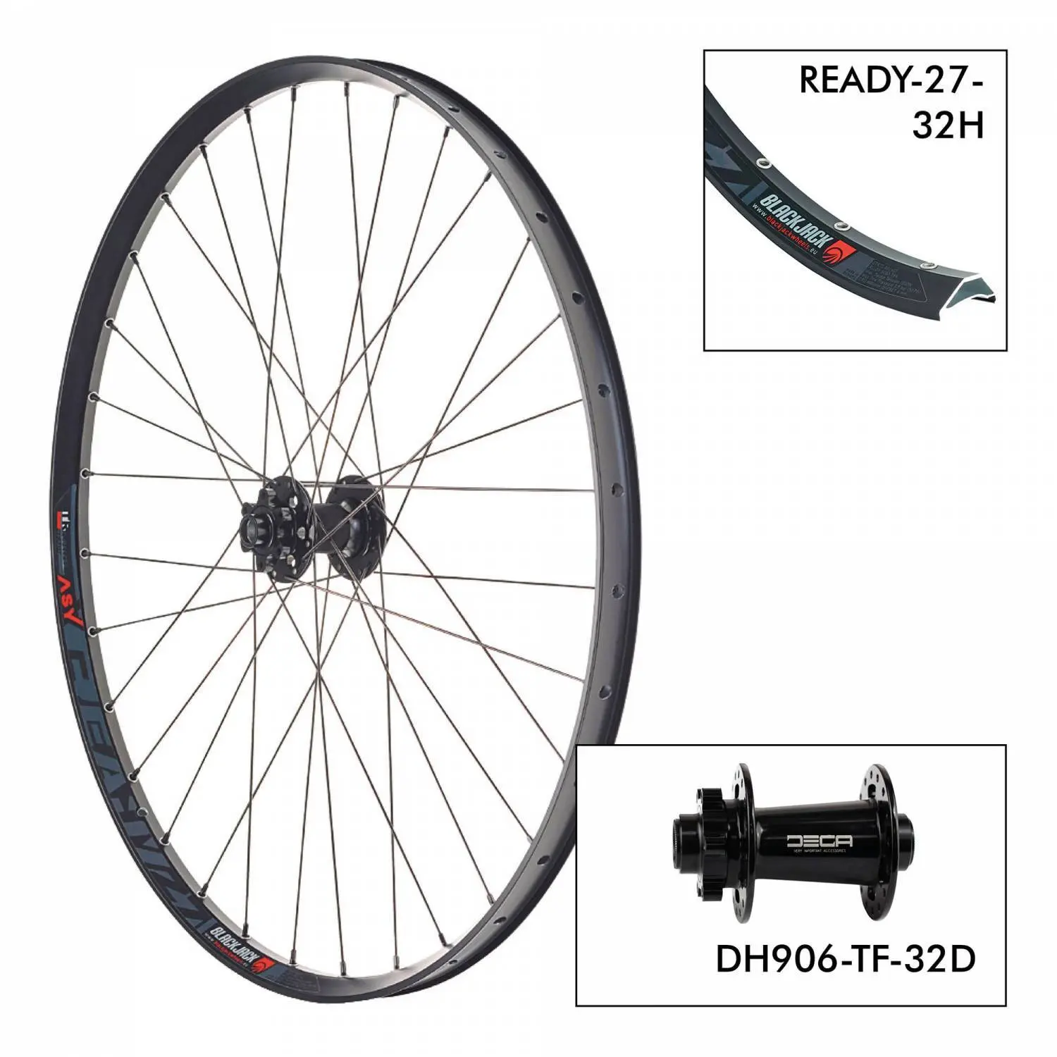 Cykelhjul Black Jack D.Ready27 32H - DECATF