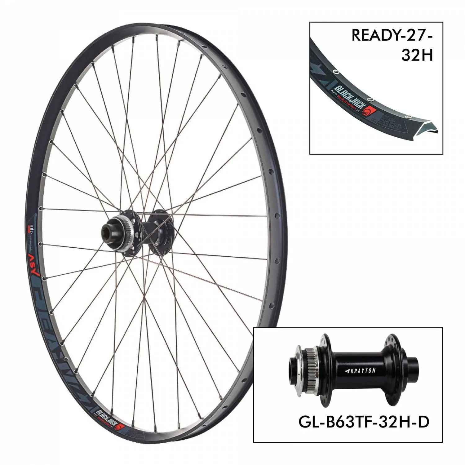 Cykelhjul Black Jack D.Ready27 32H - B63TF