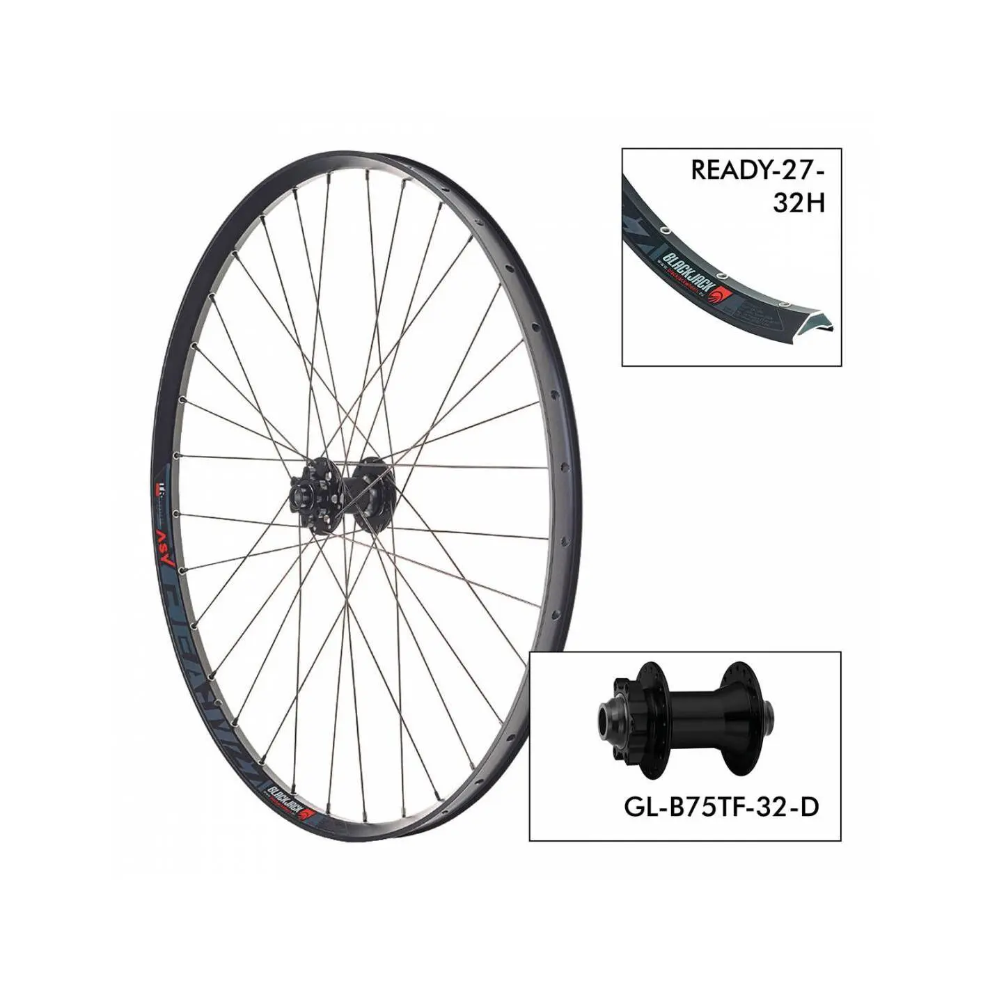 Cykelhjul Black Jack D.Ready27 32H - TF