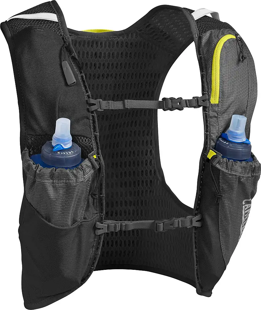 Löparväst Camelbak Ultra Pro Vest 7 l med 2 x 0.5 l vätskebehållare grå small