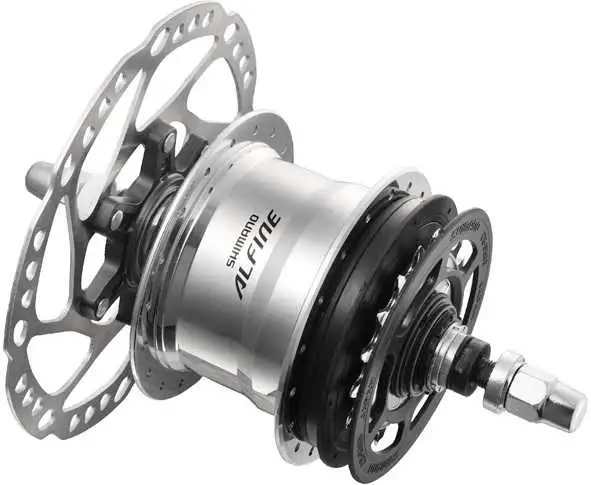 Baknav Shimano Alfine 11 SG-S700 skivbroms CL 36H 135 mm silver