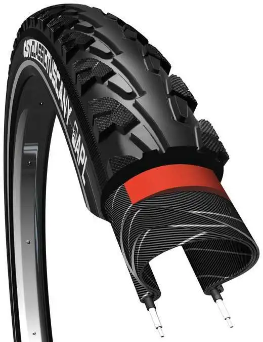 Cykeldäck CST Classic Tuscany 47-559 (26 x 1.75") svart/reflex