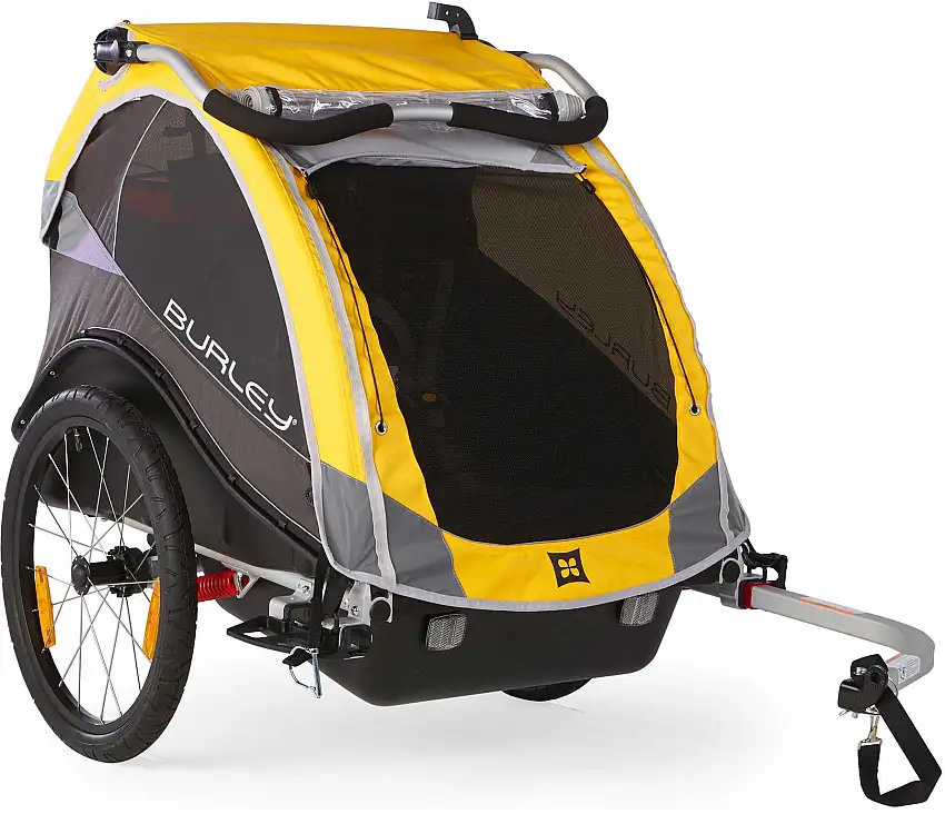 Cykelvagn Burley Cub 2 barn gul