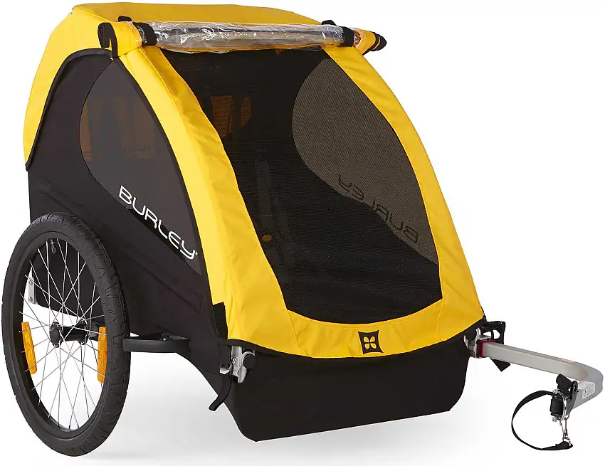 Cykelvagn Burley Bee 2 barn gul