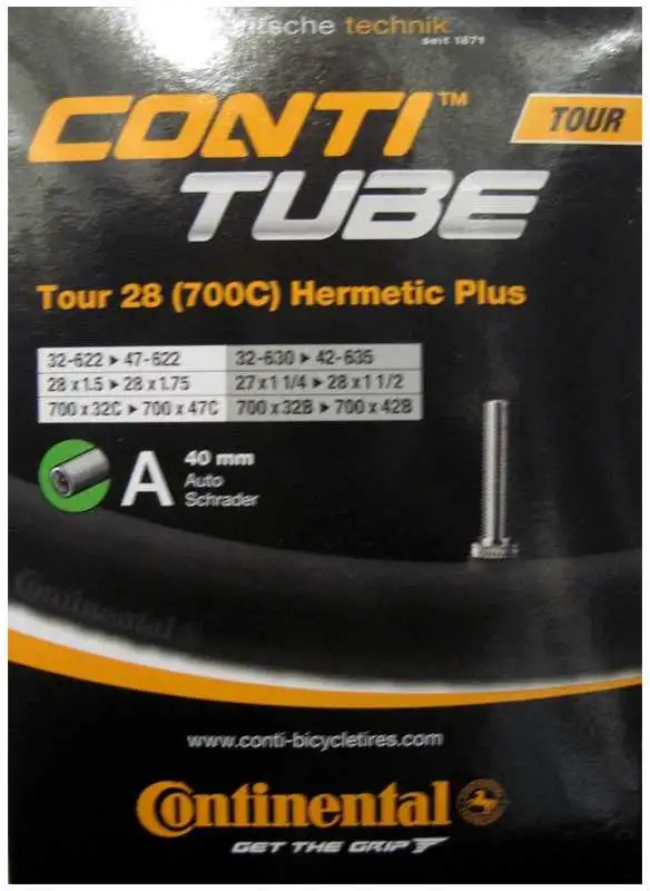 Cykelslang Continental Tour 28 Hermetic Plus 32/47-622/42-635 bilventil 40 mm