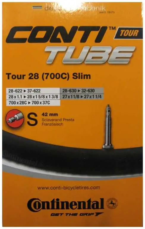 Cykelslang Continental Tour 28 Slim 28/37-609/642 racerventil 42 mm