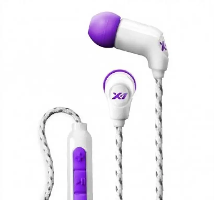 Hörlurar X-1 Momentum In-Ear vit/lila