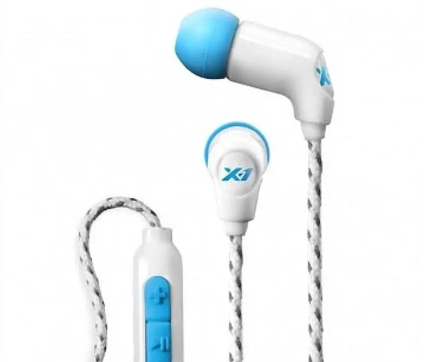 Hörlurar X-1 Momentum In-Ear vit/cyan