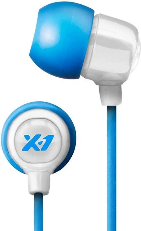 Hörlurar X-1 Surge Mini Waterproof In-Ear vit/blå