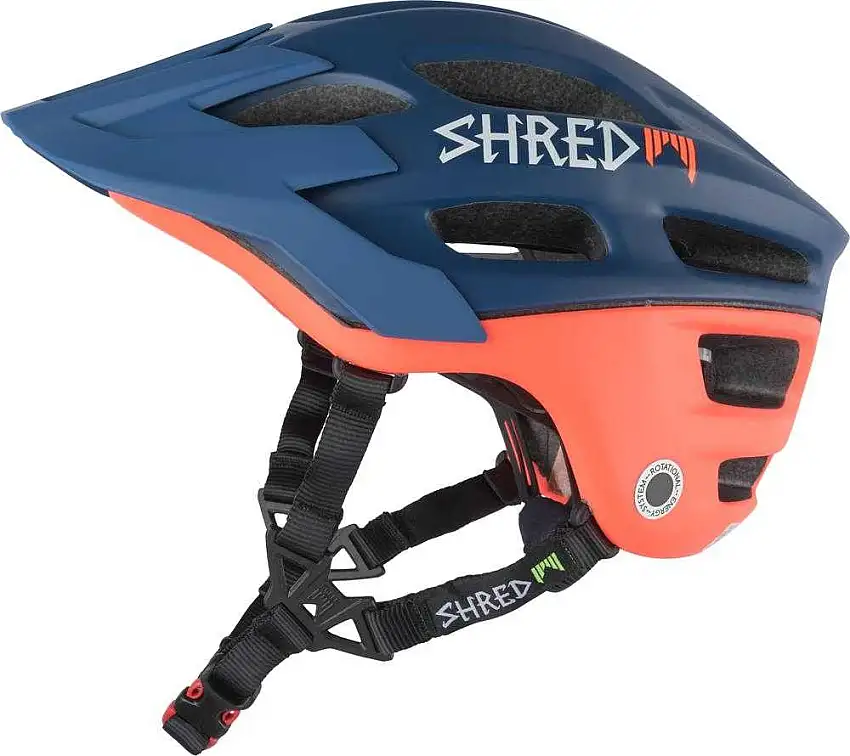 Cykelhjälm Shred Short Stack blå/orange