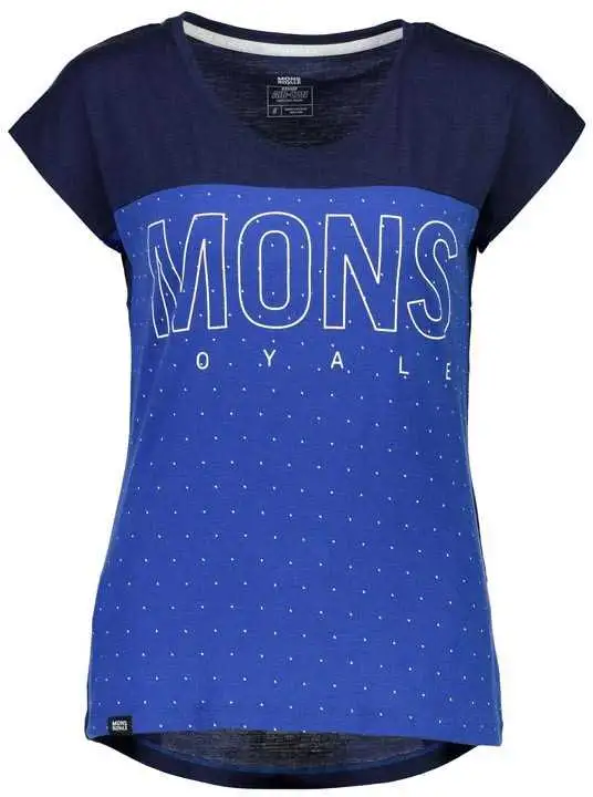Tröja Mons Royal Wool Phoenix Cap Tee dam mörkblå/blå