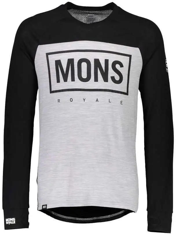 Tröja Mons Royal Wool Redwood V LS svart/grå