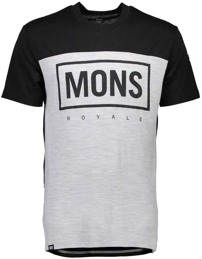Tröja Mons Royal Wool Redwood V T svart/grå
