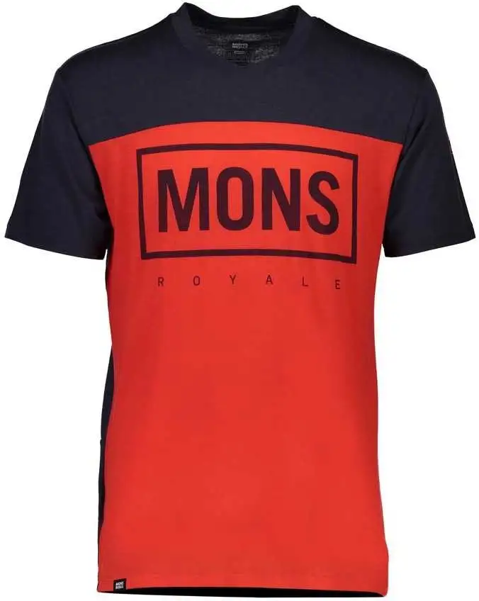 Tröja Mons Royal Wool Redwood V T röd/blå