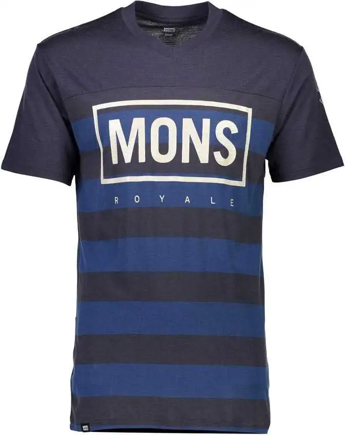 Tröja Mons Royal Wool Redwood V T blå