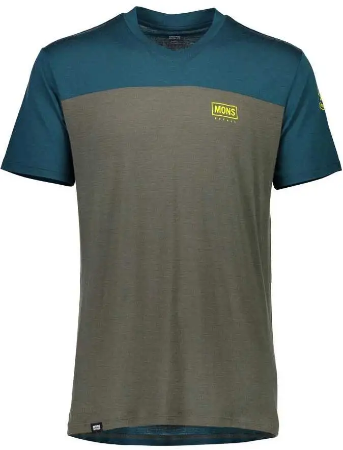 Tröja Mons Royal Wool Redwood V T oliv/blå