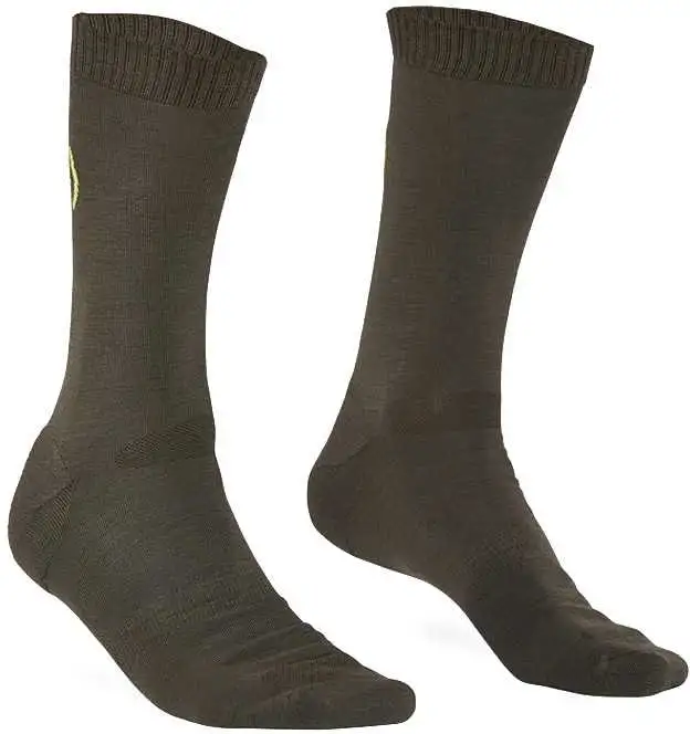 Strumpor Mons Royal Wool Tech Bike Surf oliv/gul