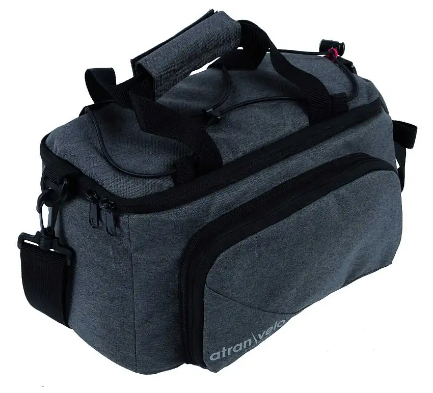 Cykelväska Pakethållare Atran Velo ZAP Top Bag 18.5 l grå