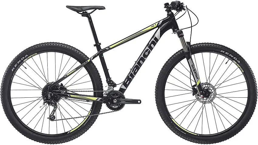 Bianchi Magma 9.1 Deore Mix matt svart/silver/gul