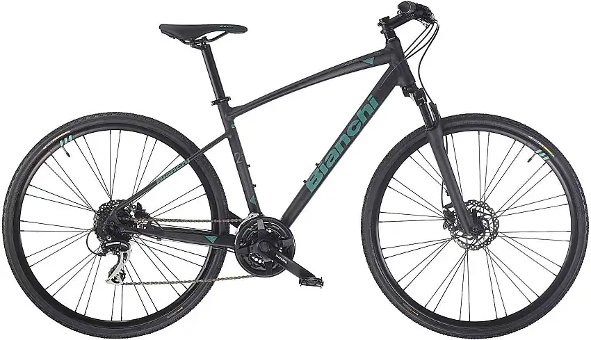Bianchi C-Sport Cross 2.5 Acera matt svart/celeste/grå