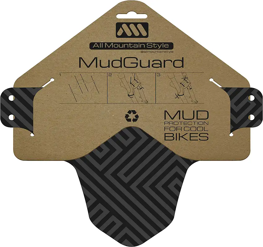 Framskärm AMS Mud Guard svart/grå maze