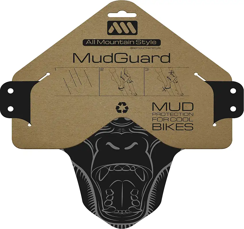 Framskärm AMS Mud Guard svart/grå apa