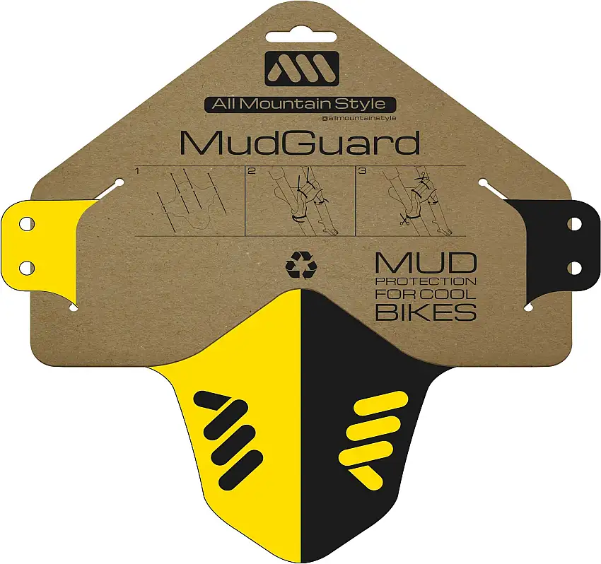 Framskärm AMS Mud Guard gul/svart