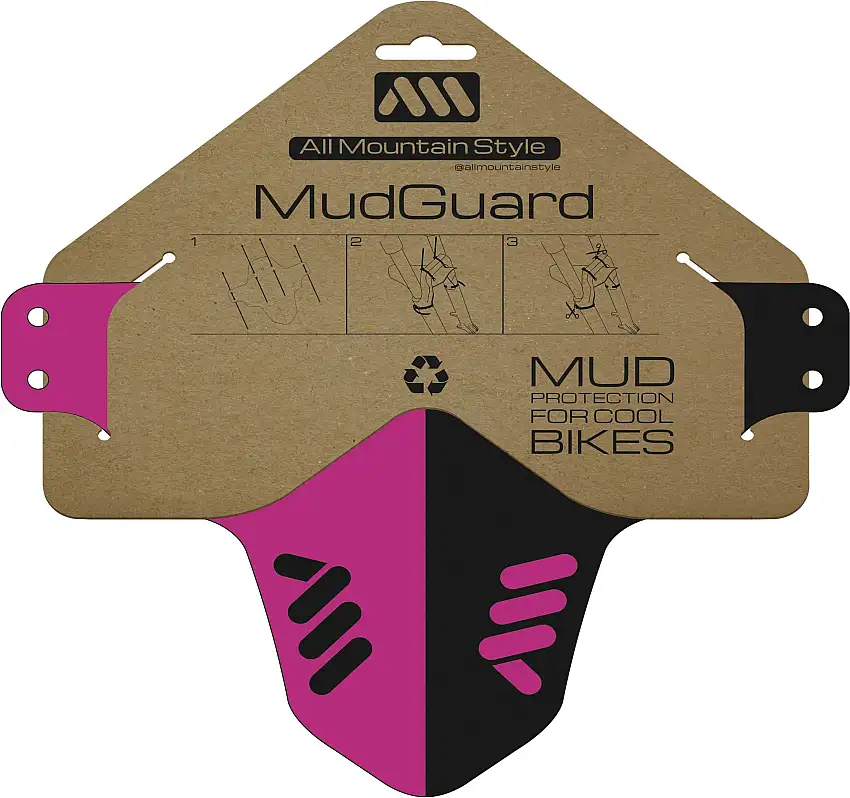 Framskärm AMS Mud Guard magenta/svart