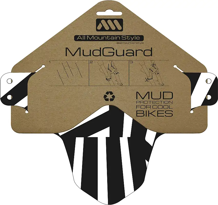 Framskärm AMS Mud Guard svart/reflex dazzle