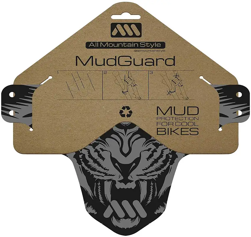 Framskärm AMS Mud Guard svart/grå tiger