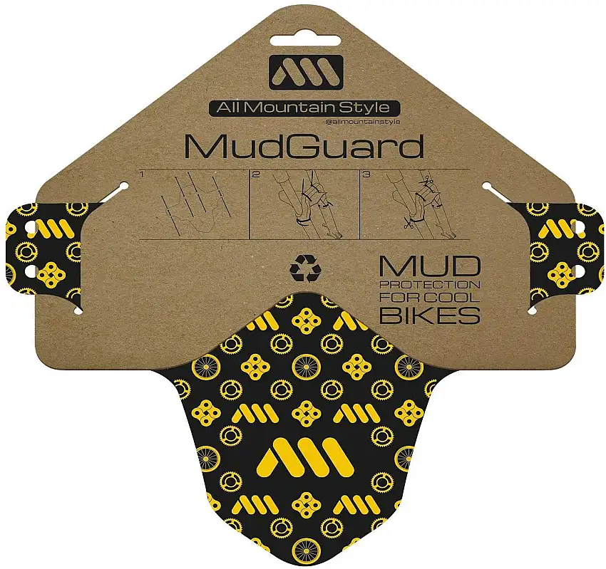 Framskärm AMS Mud Guard svart/guld couture