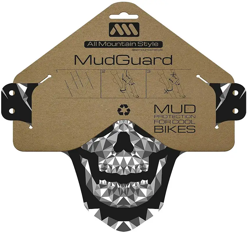 Framskärm AMS Mud Guard svart/grå dödskalle